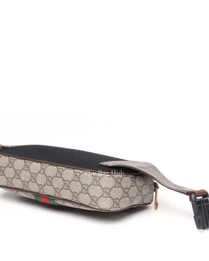 Gucci Beige/Brown GG Supreme Ophidia Men's Belt Bag-10