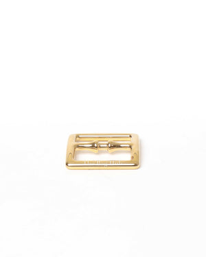 Hermes Gold Permabrass Anneau Boucle Etriviere Scarf Ring GM-6
