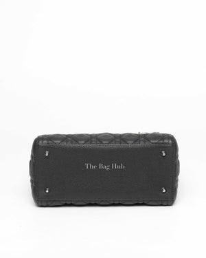 Dior Black Grained Leather Cannage Medium Lady Dior Shoulder Bag-6