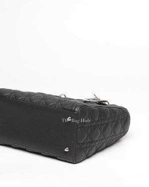 Dior Black Grained Leather Cannage Medium Lady Dior Shoulder Bag-8
