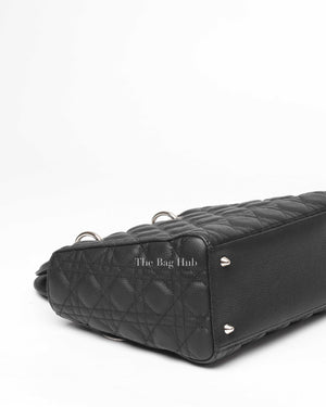 Dior Black Grained Leather Cannage Medium Lady Dior Shoulder Bag-9