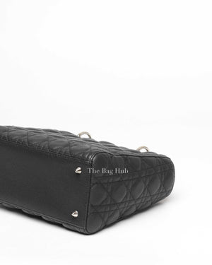Dior Black Grained Leather Cannage Medium Lady Dior Shoulder Bag-10