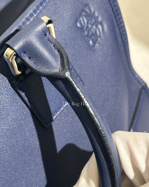 Loewe Navy Blue Leather Medium Amazona Bag-16