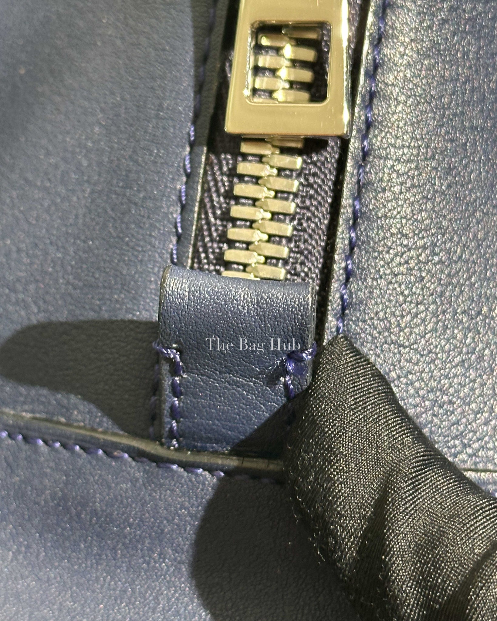 Loewe Navy Blue Leather Medium Amazona Bag-22