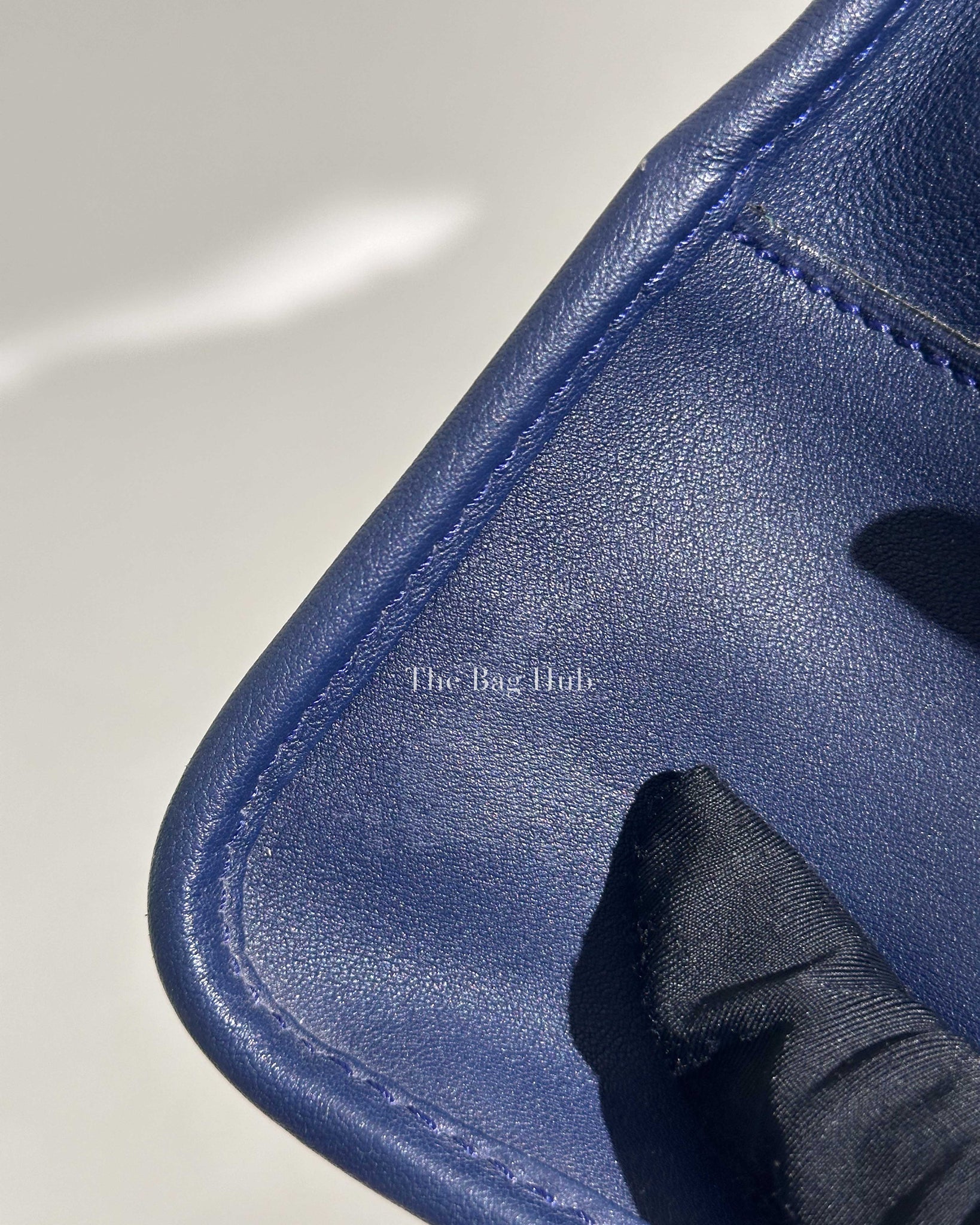 Loewe Navy Blue Leather Medium Amazona Bag-23
