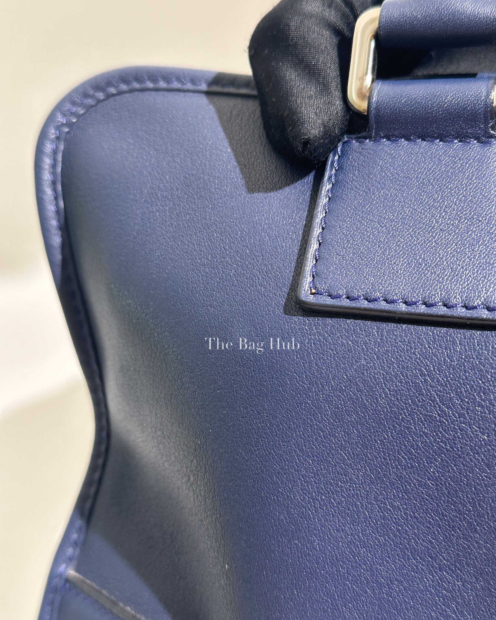 Loewe Navy Blue Leather Medium Amazona Bag-26