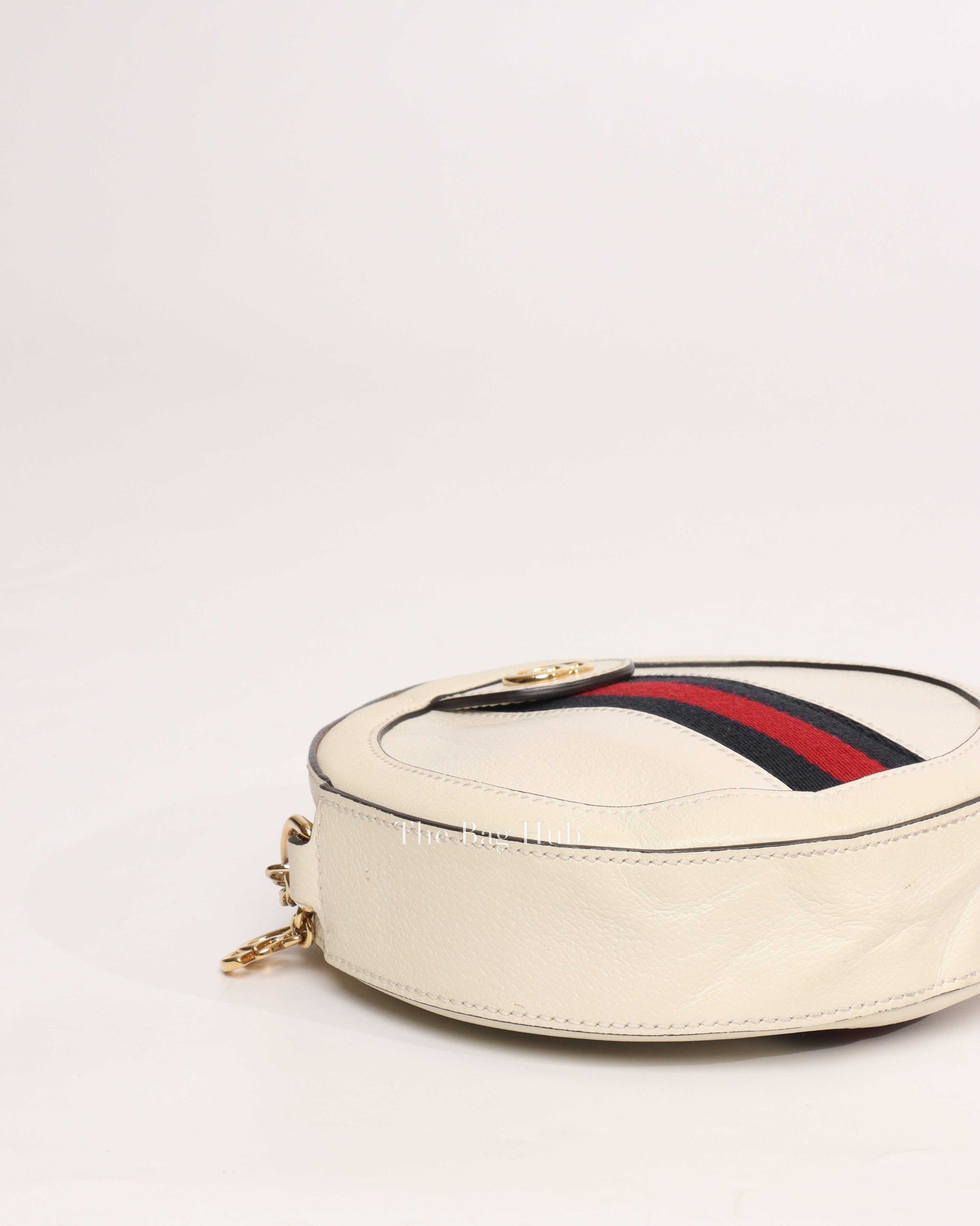 Gucci White Leather Round Ophidia Bag-7