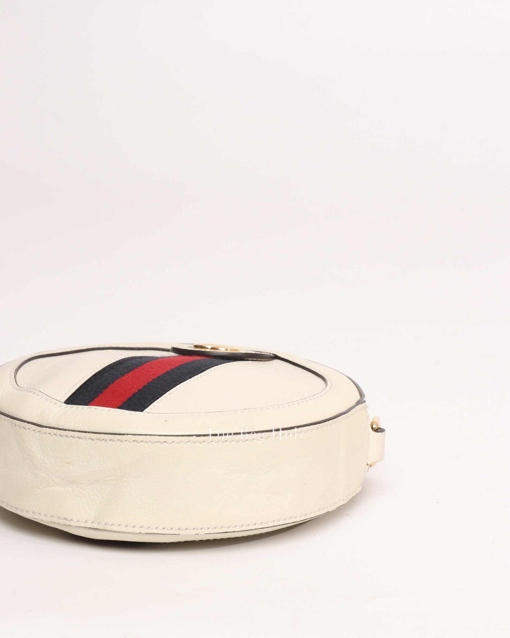 Gucci White Leather Round Ophidia Bag-8