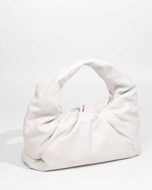 Bottega Veneta White Leather The Pouch Shouder Bag-1