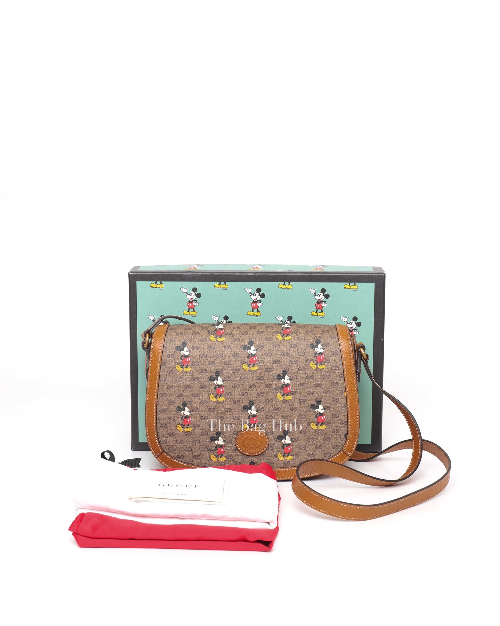 Gucci x Disney Brown Mini GG Supreme Shoulder Bag