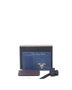 Prada Bluette Saffiano Card Holder 1MC053-11