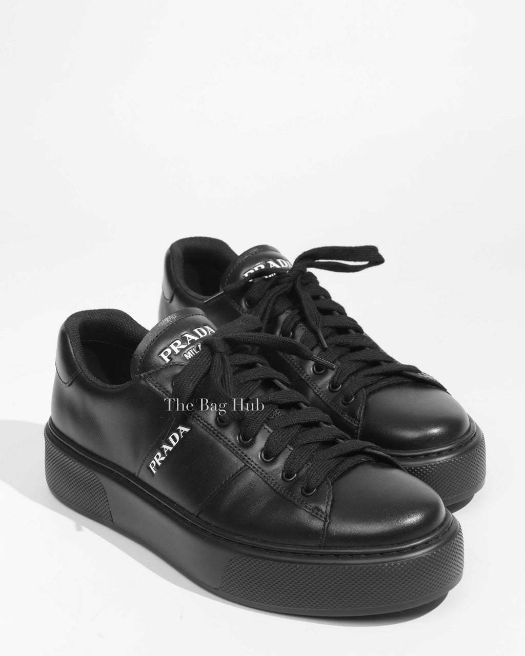 Prada Black Leather Lace Up Men's Sneakers Size 11-1