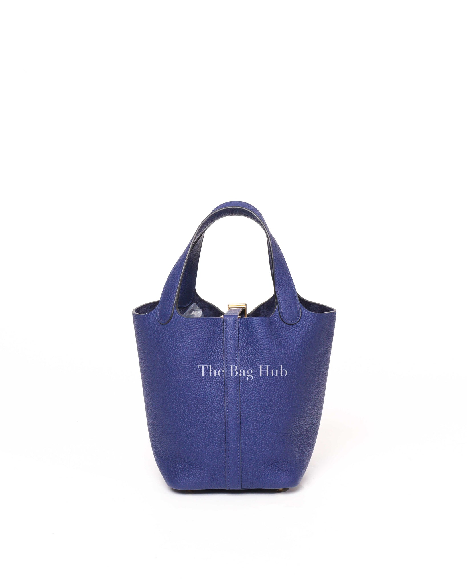 Hermes Blue Sapphire Picotin Lock 18 Hand Bag GHW-3