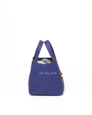 Hermes Blue Sapphire Picotin Lock 18 Hand Bag GHW-4