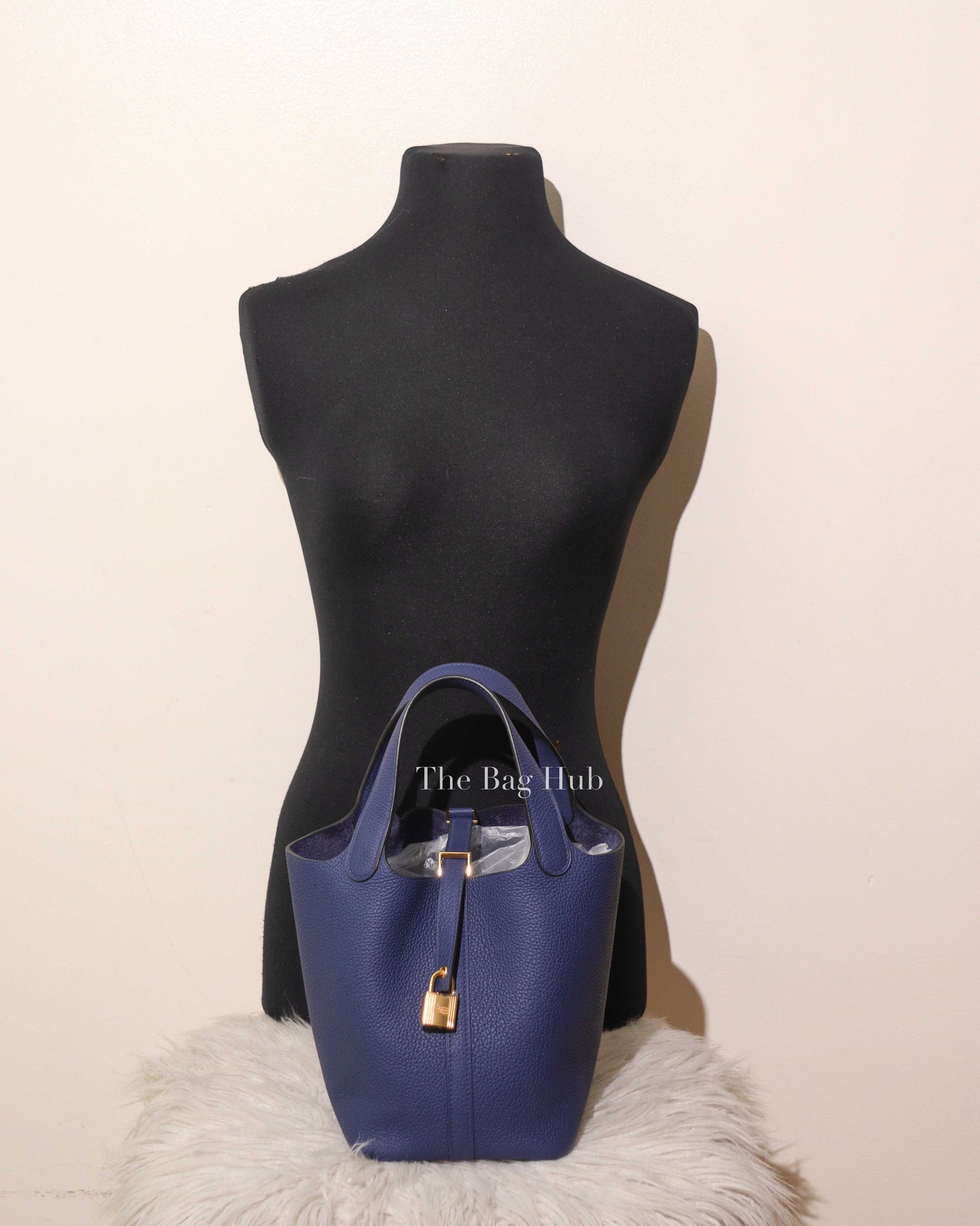 Hermes Blue Sapphire Picotin Lock 18 Hand Bag GHW-12