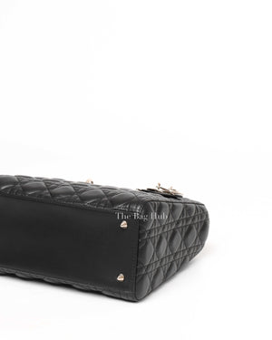 Christian Dior Black Lambskin Cannage Medium Lady Dior Shoulder Bag-8