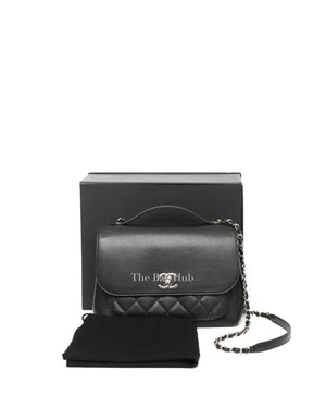 Chanel Black Large Quilted Caviar Business Affinity Flap Bag-13