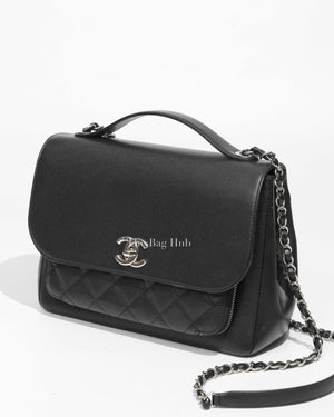 Chanel Black Large Quilted Caviar Business Affinity Flap Bag-1