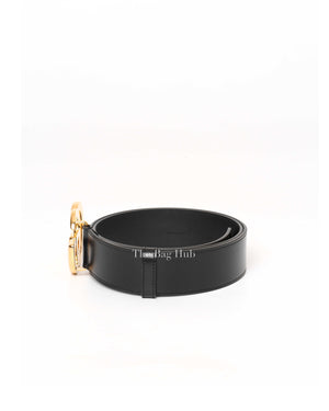 Gucci Black Leather GG Marmont Shiny Buckle Belt 95/38-6