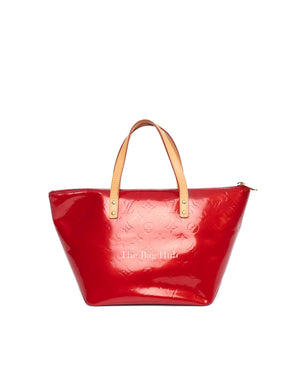 Louis Vuitton Red Vernis Bellevue PM Handbag-3