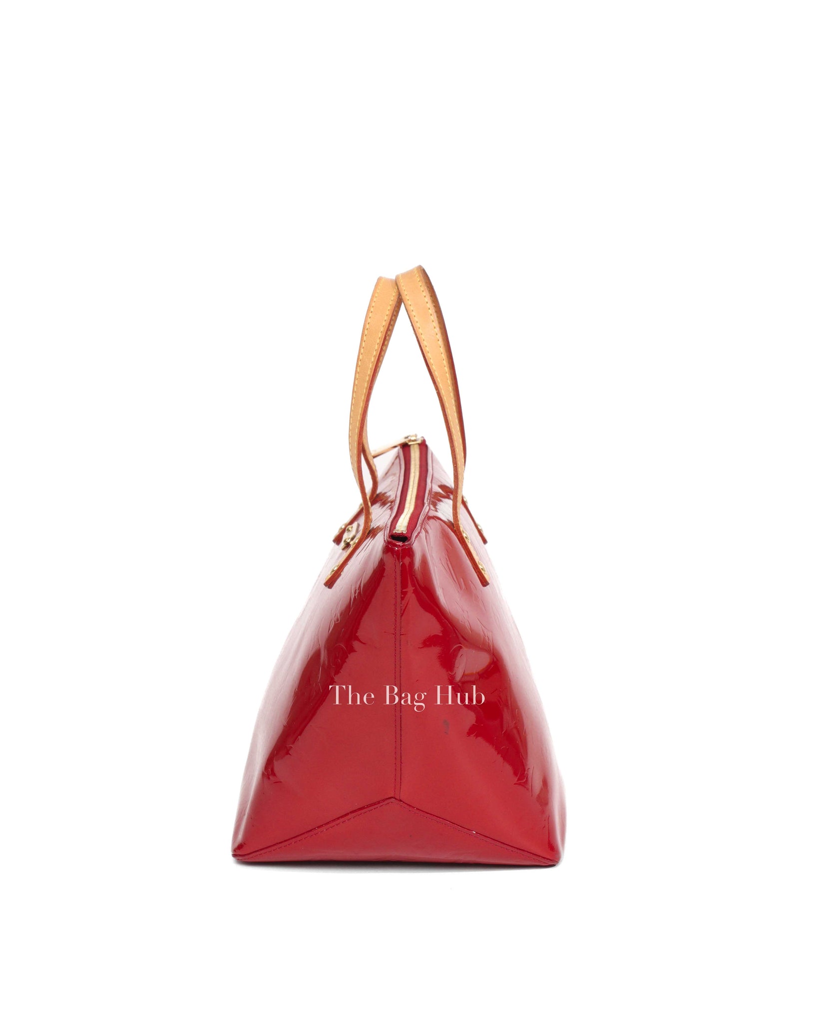Louis Vuitton Red Vernis Bellevue PM Handbag-5
