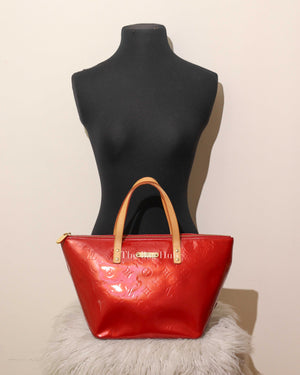 Louis Vuitton Red Vernis Bellevue PM Handbag-12