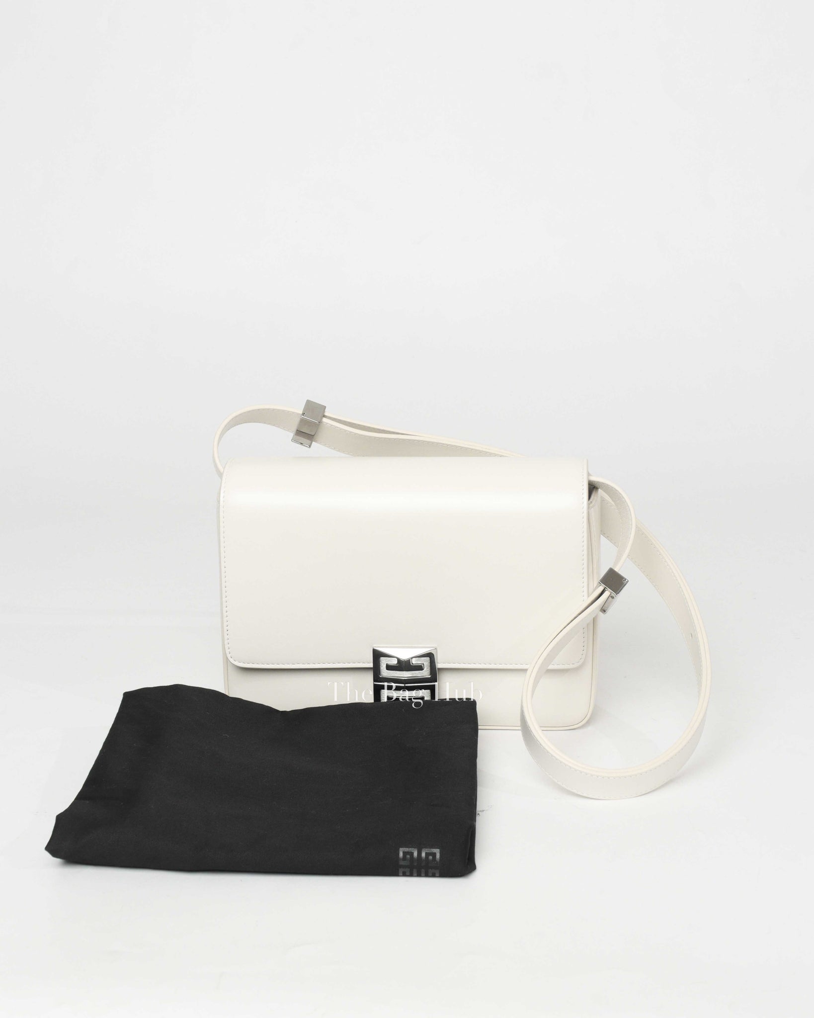 Givenchy Ivory Box Calfskin Medium 4G Shoulder Bag-13