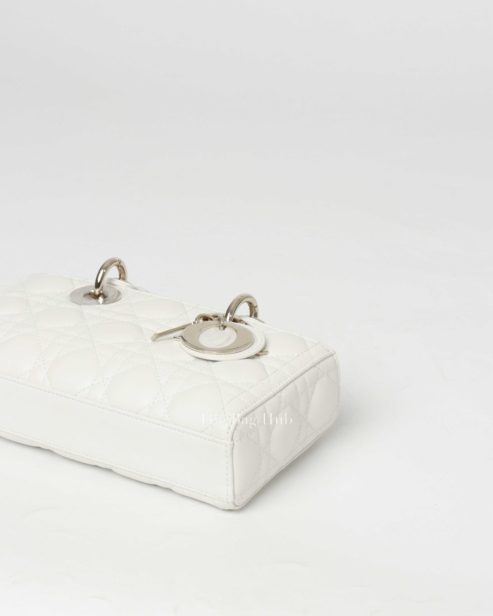 Dior Latte Lambskin Cannage Small D-Joy Bag-8