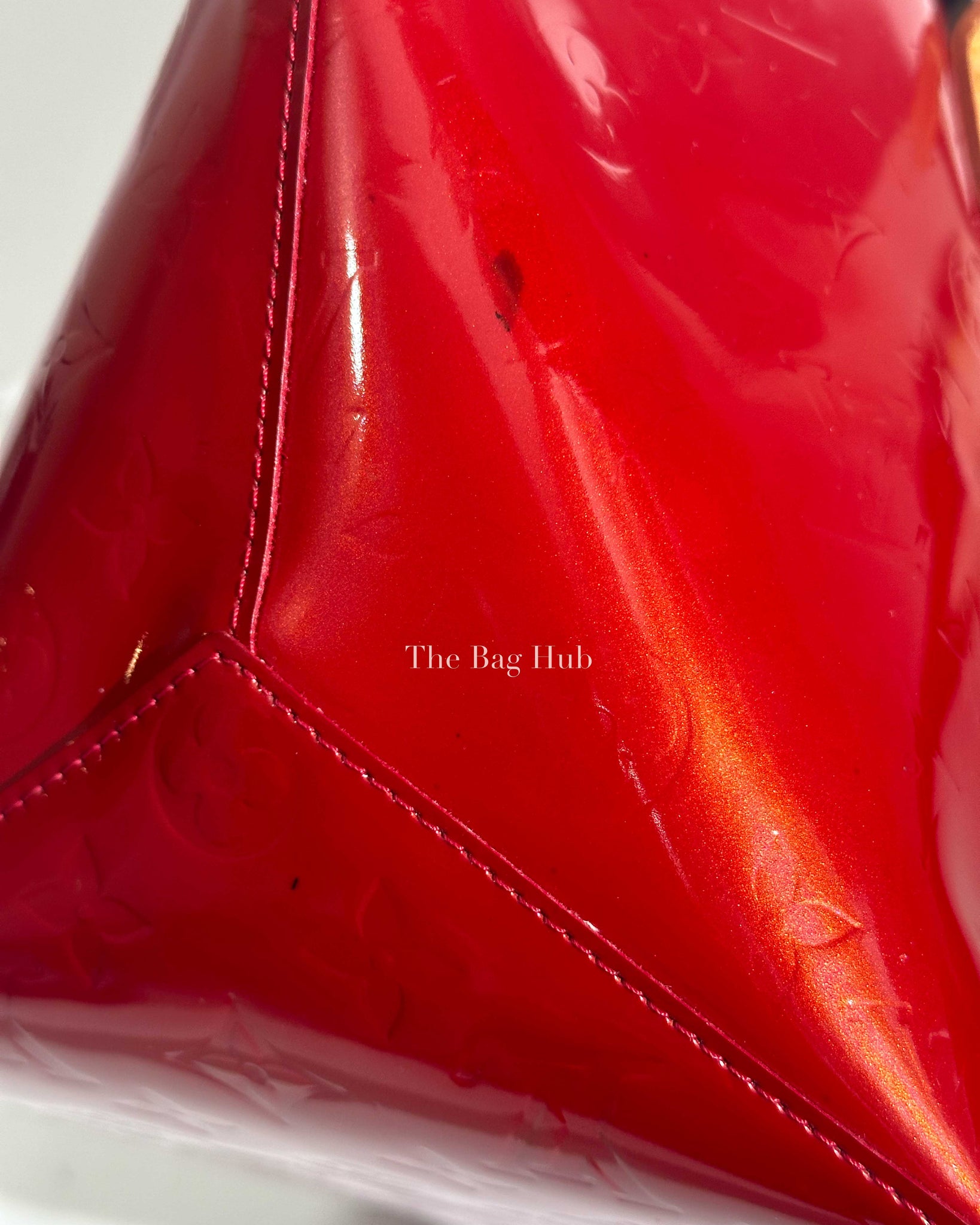 Louis Vuitton Red Vernis Bellevue PM Handbag-20