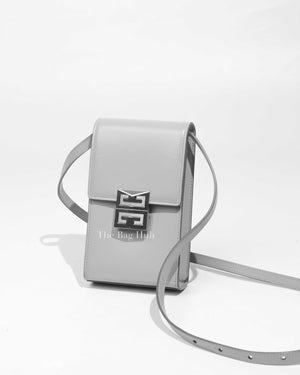 Givenchy Grey 4G Vertical Leather Crossbody Bag-1