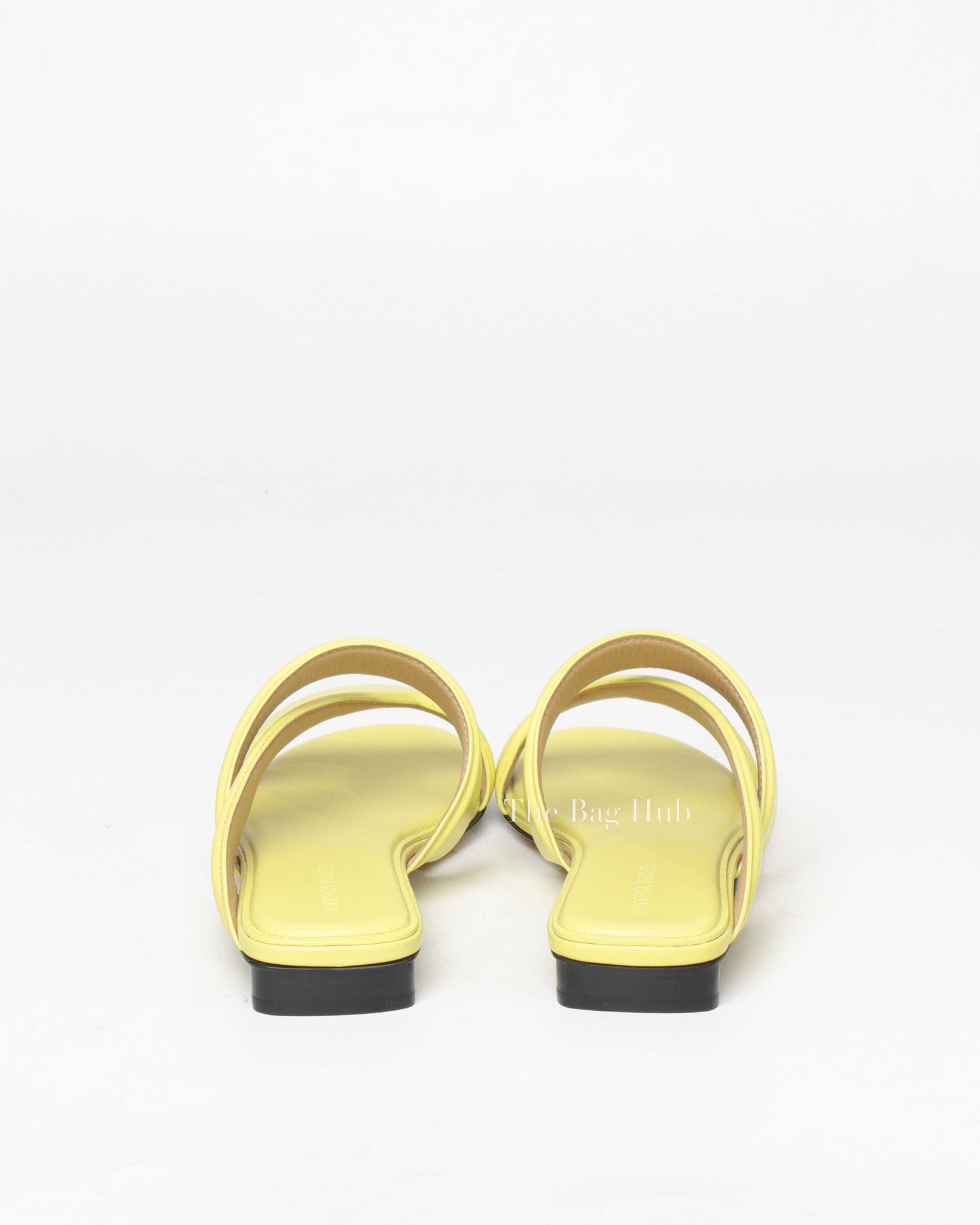Bottega Veneta Light Yellow Leather Band Flat Sandals Size 38-7