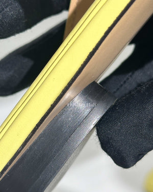 Bottega Veneta Light Yellow Leather Band Flat Sandals Size 38-11