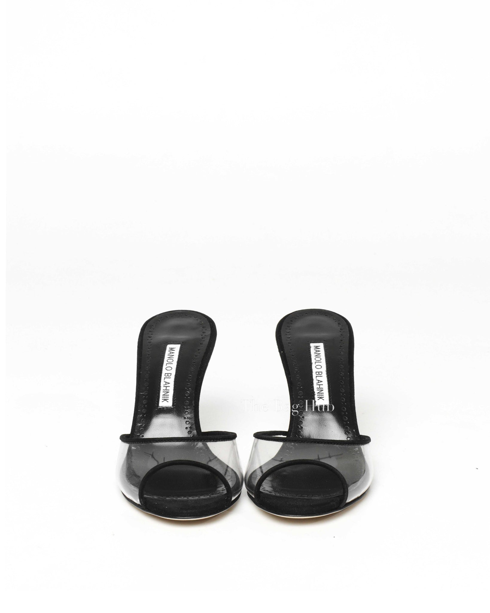 Manolo Blahnik Black Suede Sandals Size 36.5-3