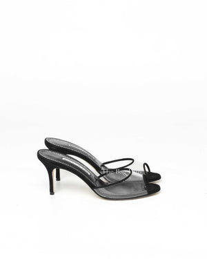 Manolo Blahnik Black Suede Sandals Size 36.5-5