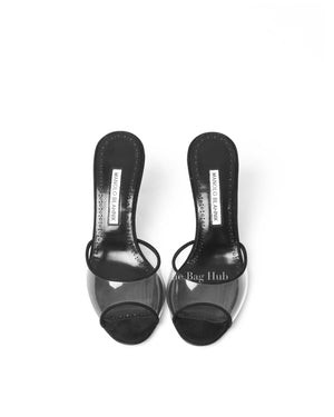 Manolo Blahnik Black Suede Sandals Size 36.5-4