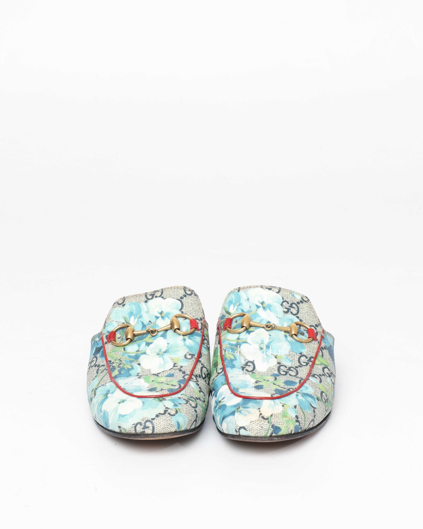 Gucci Blue Blooms Mules Size 36.5-3