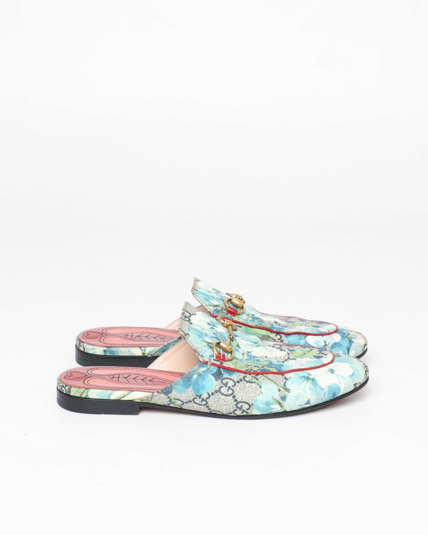 Gucci Blue Blooms Mules Size 36.5-5