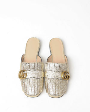 Gucci Metallic Gold Mules Size 36-4