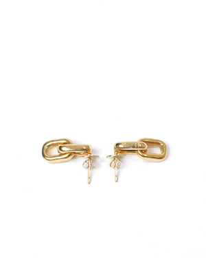 14K Yellow Gold Chain Drop Earrings-2