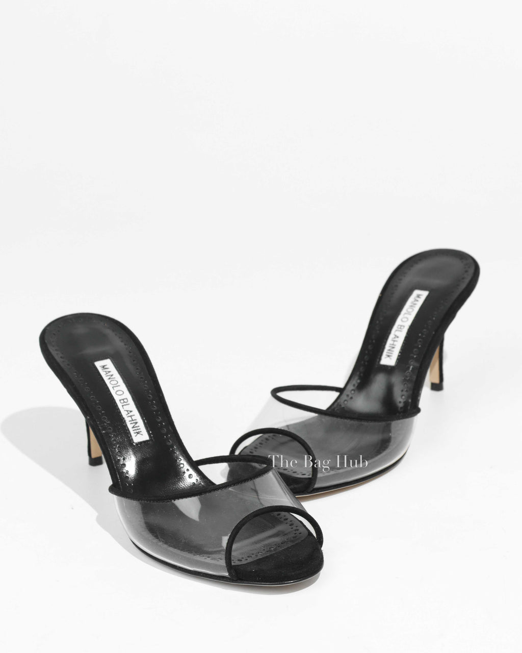 Manolo Blahnik Black Suede Sandals Size 36.5-1