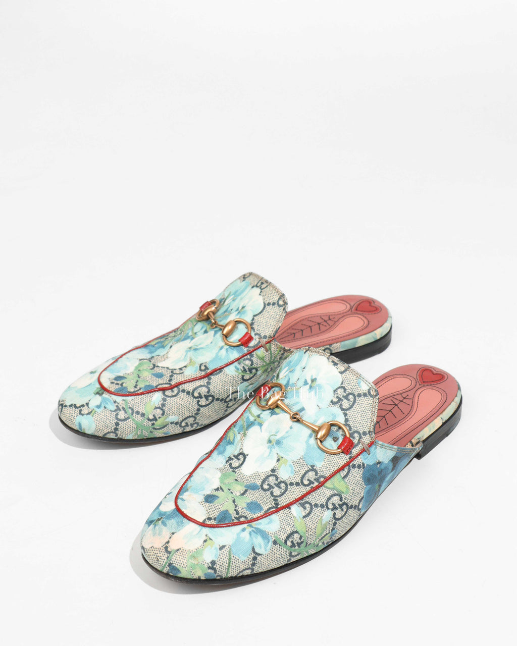 Gucci Blue Blooms Mules Size 36.5-1