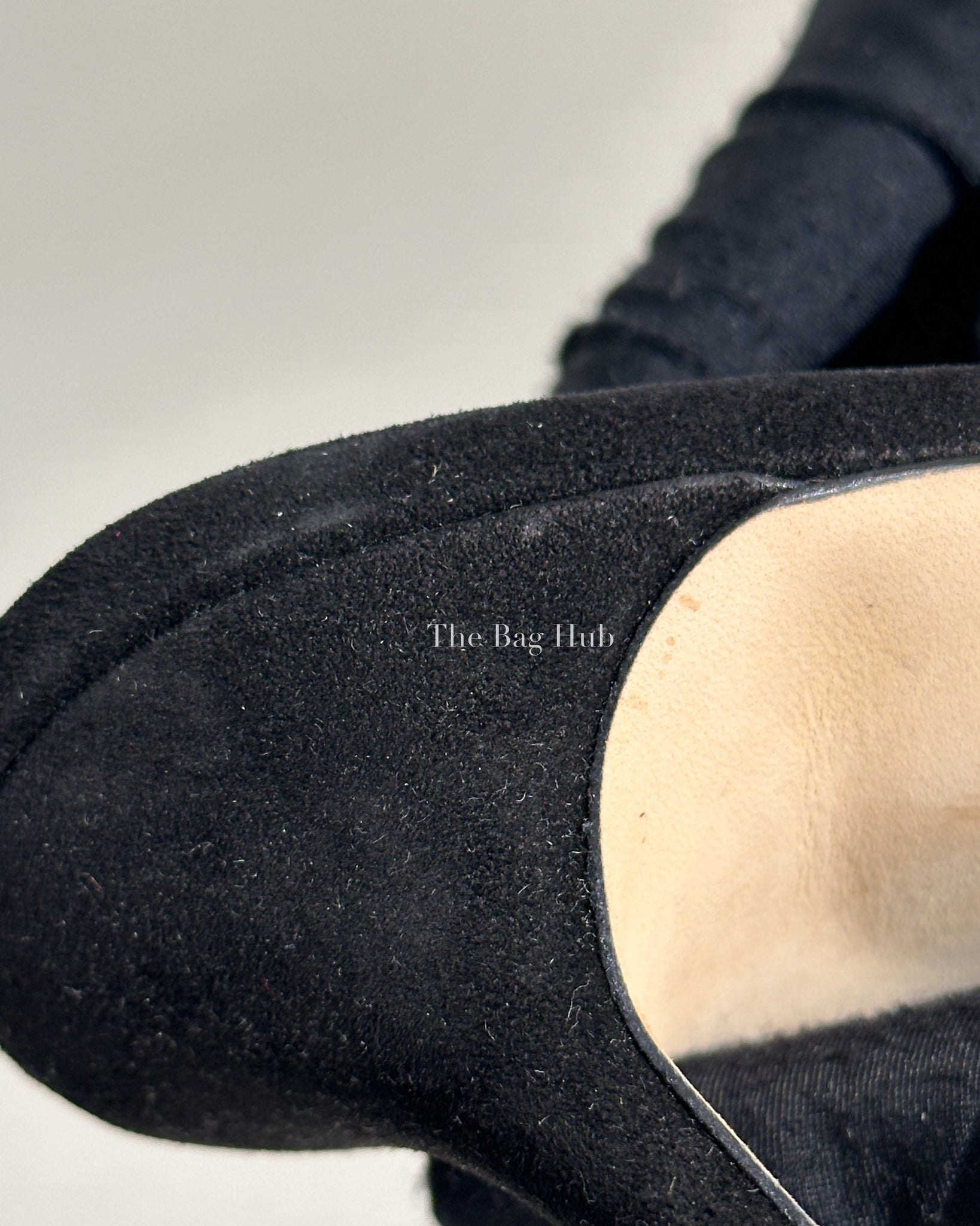 Manolo Blahnik Black Suede Sandals Size 36.5-11