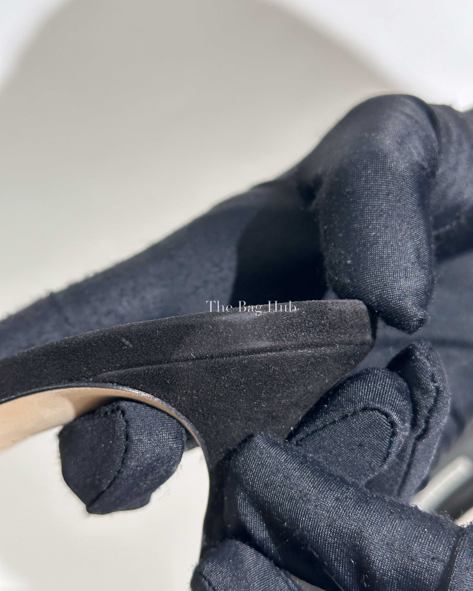 Manolo Blahnik Black Suede Sandals Size 36.5-13