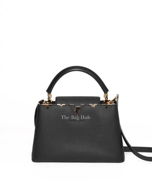Louis Vuitton Black Flower Crown Capucines MM Shoulder Bag-2