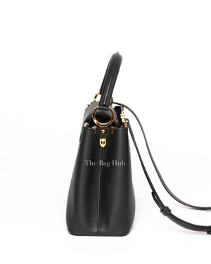 Louis Vuitton Black Flower Crown Capucines MM Shoulder Bag-5