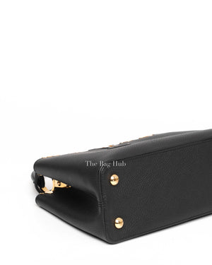 Louis Vuitton Black Flower Crown Capucines MM Shoulder Bag-7