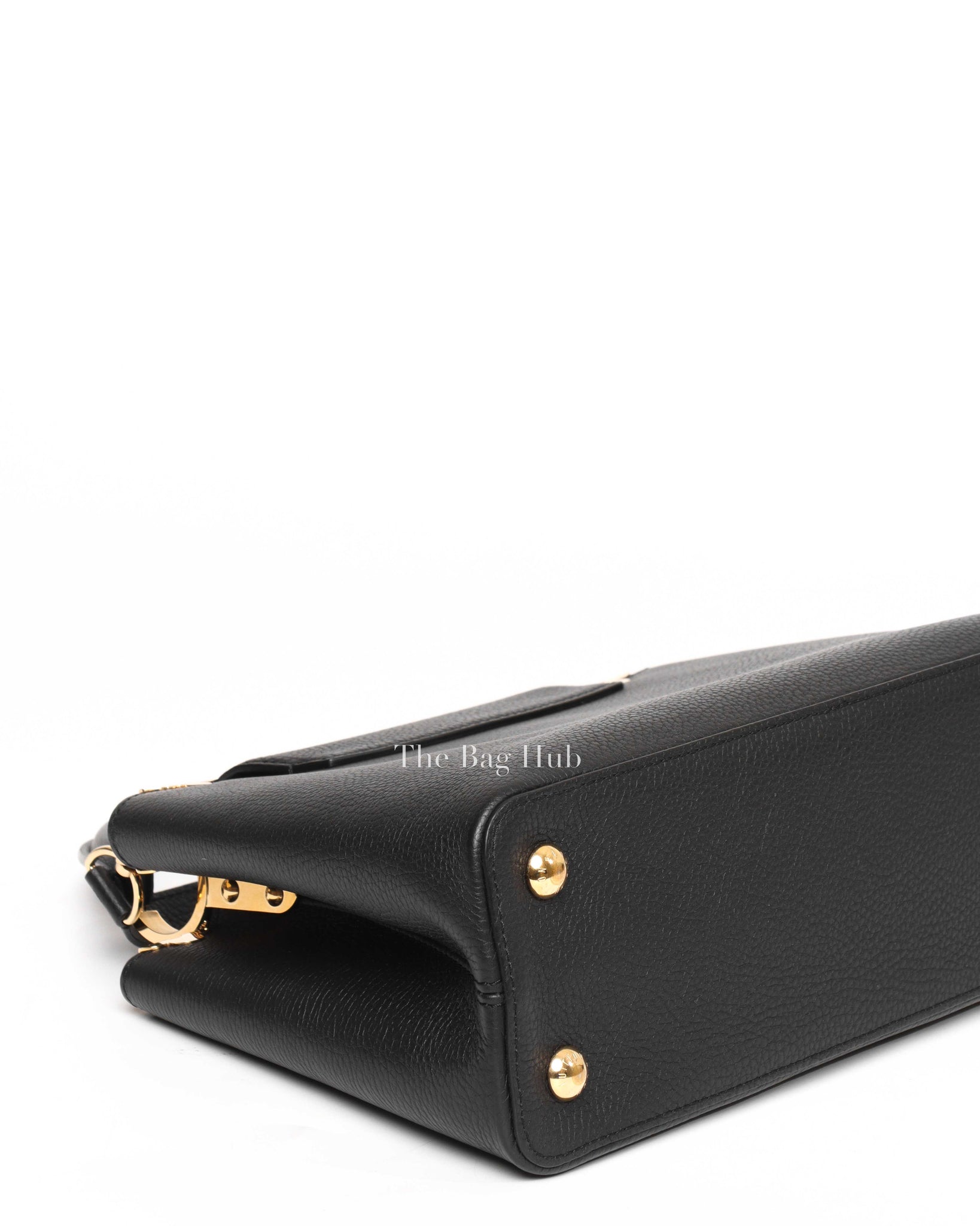 Louis Vuitton Black Flower Crown Capucines MM Shoulder Bag-9