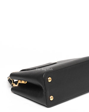 Louis Vuitton Black Flower Crown Capucines MM Shoulder Bag-9