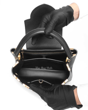Louis Vuitton Black Flower Crown Capucines MM Shoulder Bag-11