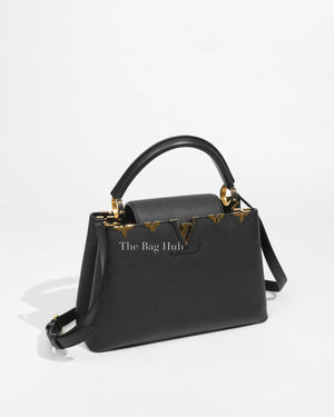 Louis Vuitton Black Flower Crown Capucines MM Shoulder Bag-1